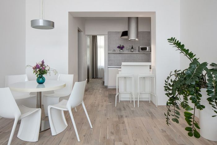Fotografie nemovitosti - Moderní zařízený byt 2+kk k pronájmu, 52m2, možnost garáže, 2x koupelna, Holečkova ulice, Smíchov.