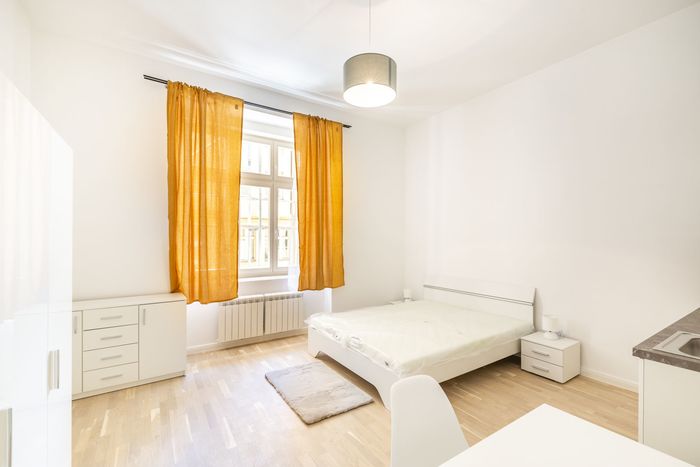 Fotografie nemovitosti - Praha 1, plně vybavený apartmán 1+kk (32,30 m²) k pronájmu, luxusní lokalita- ulice Washingtonova