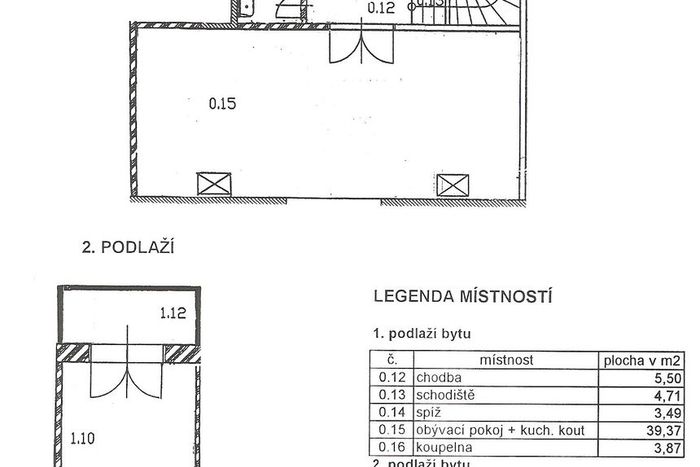 Fotografie nemovitosti - Prague, furnished duplex for rent 2+kt, 97 sqm, 2 bathrooms, terrace, near the metro, Žižkov
