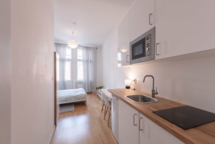 Fotografie nemovitosti - Prague 1, fully furnished apartment 1+kk (26,40 m²) for rent, balcony, luxury location- Příčná st.